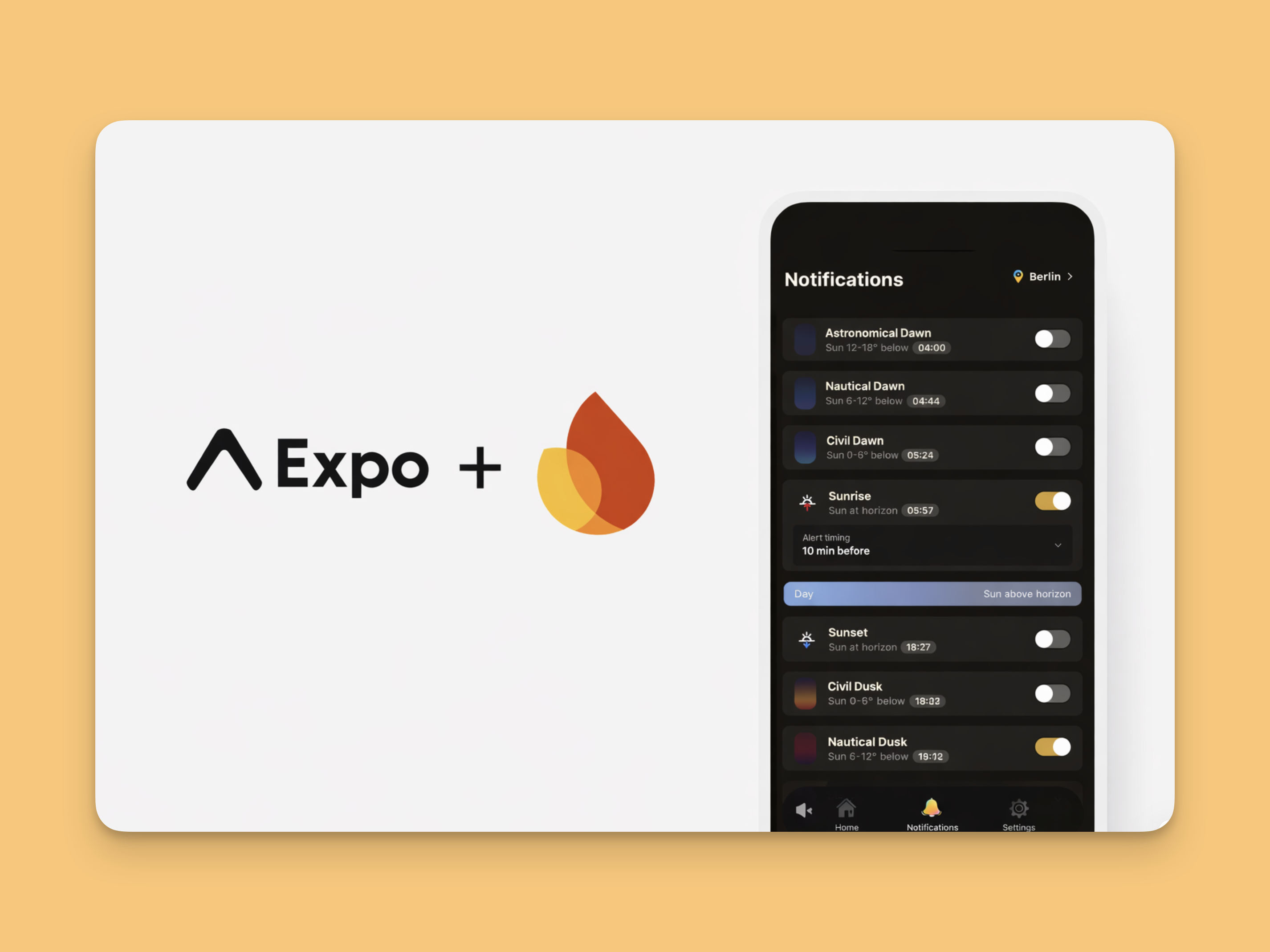 Building Personalized Sunset/Sunrise Push Notifications with Expo + Firebase
