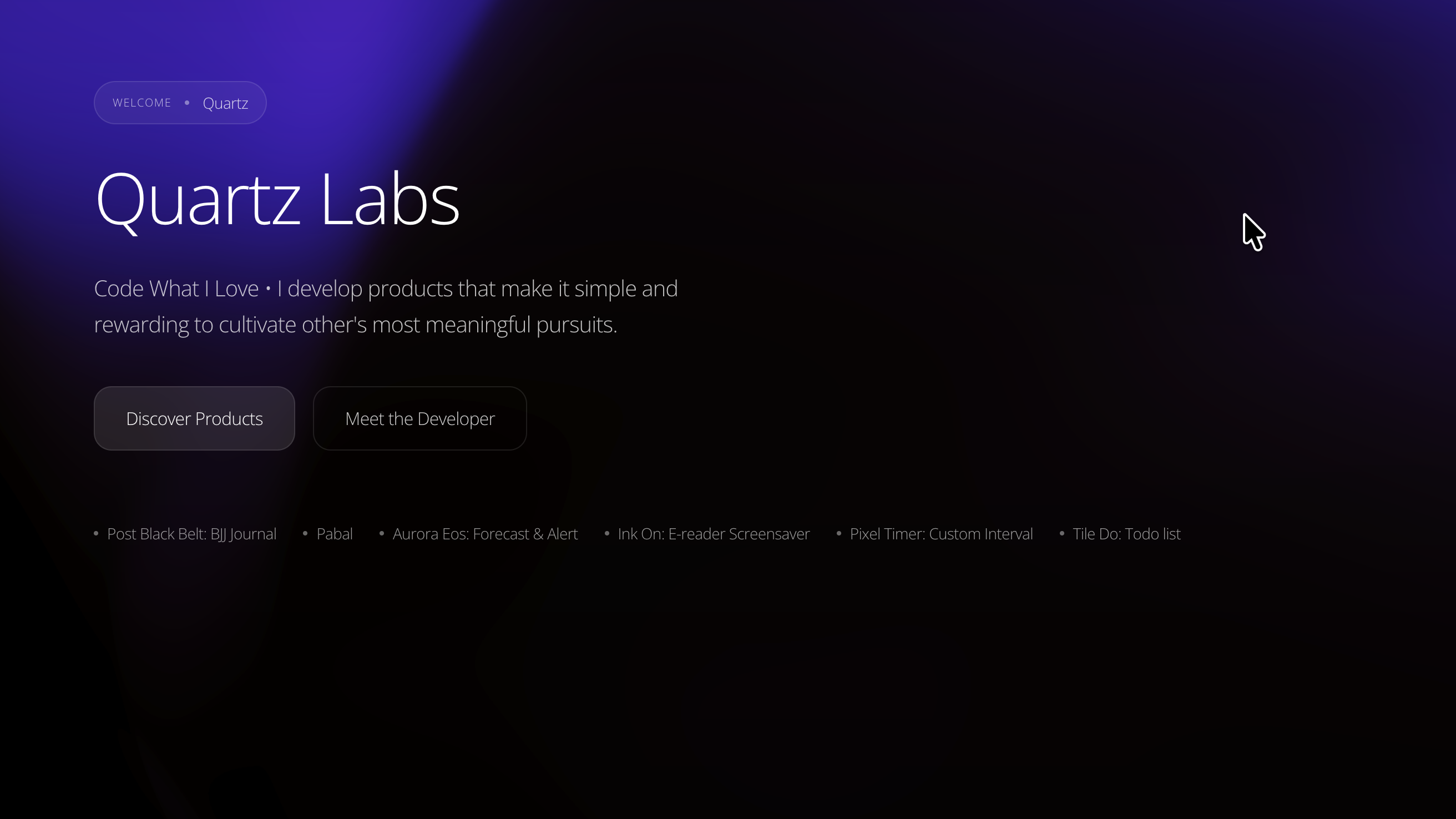 Example studio page created with Pabal
