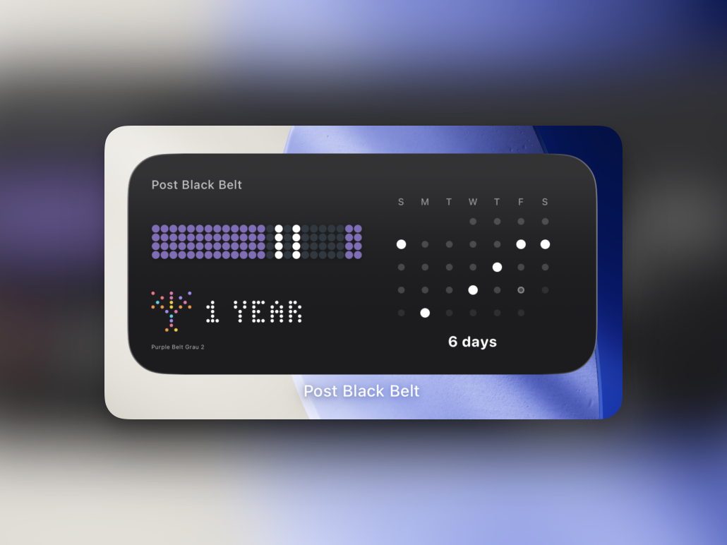 Home Screen with dot heatmap and dot matrix style widgets placed together