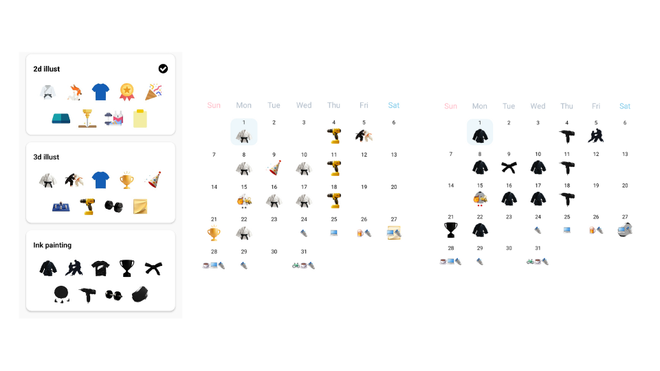 Icon theme selection