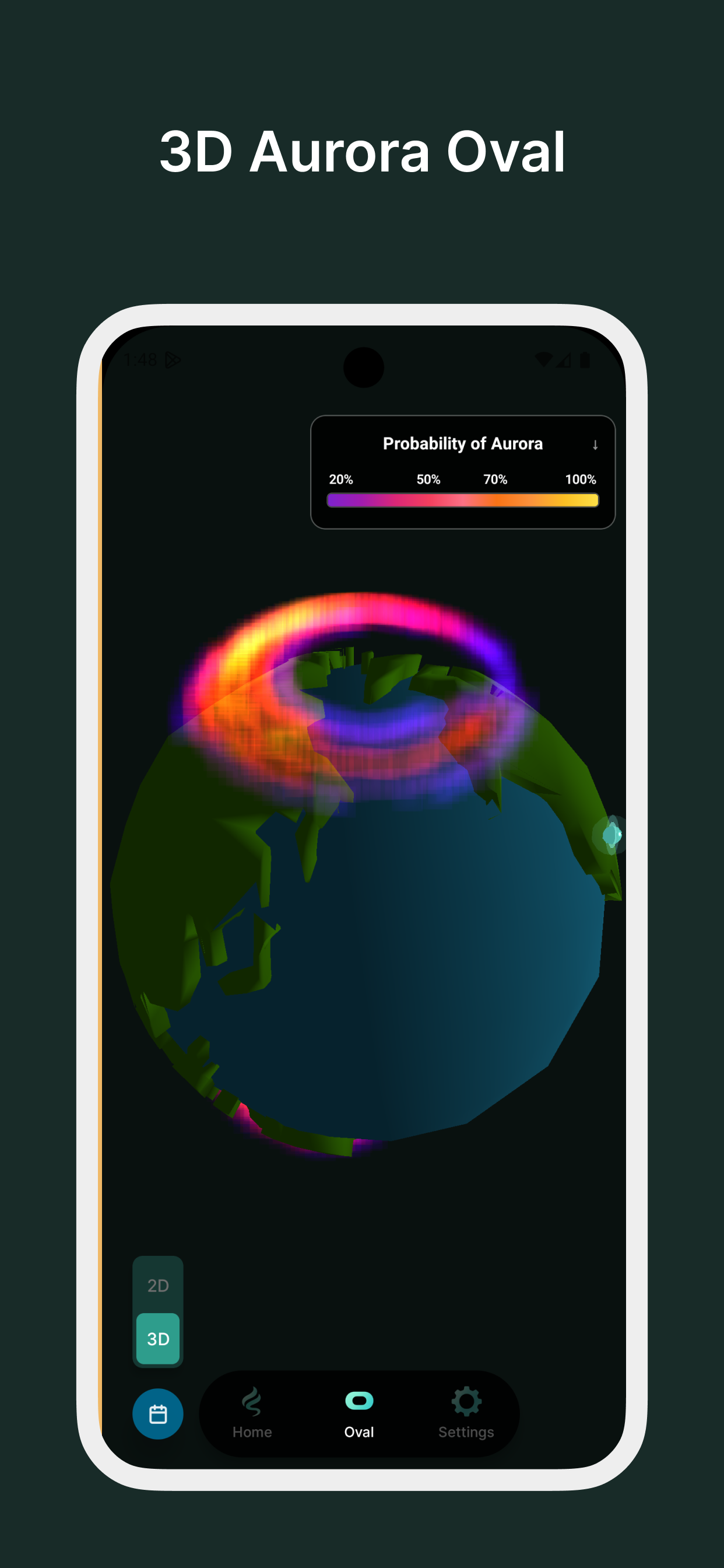 Aurora Eos: Forecast & Alert screenshot showing key features