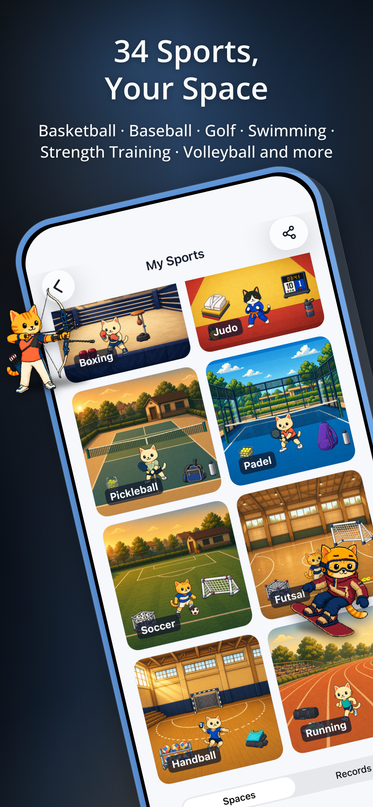 Sportling main interface screenshot